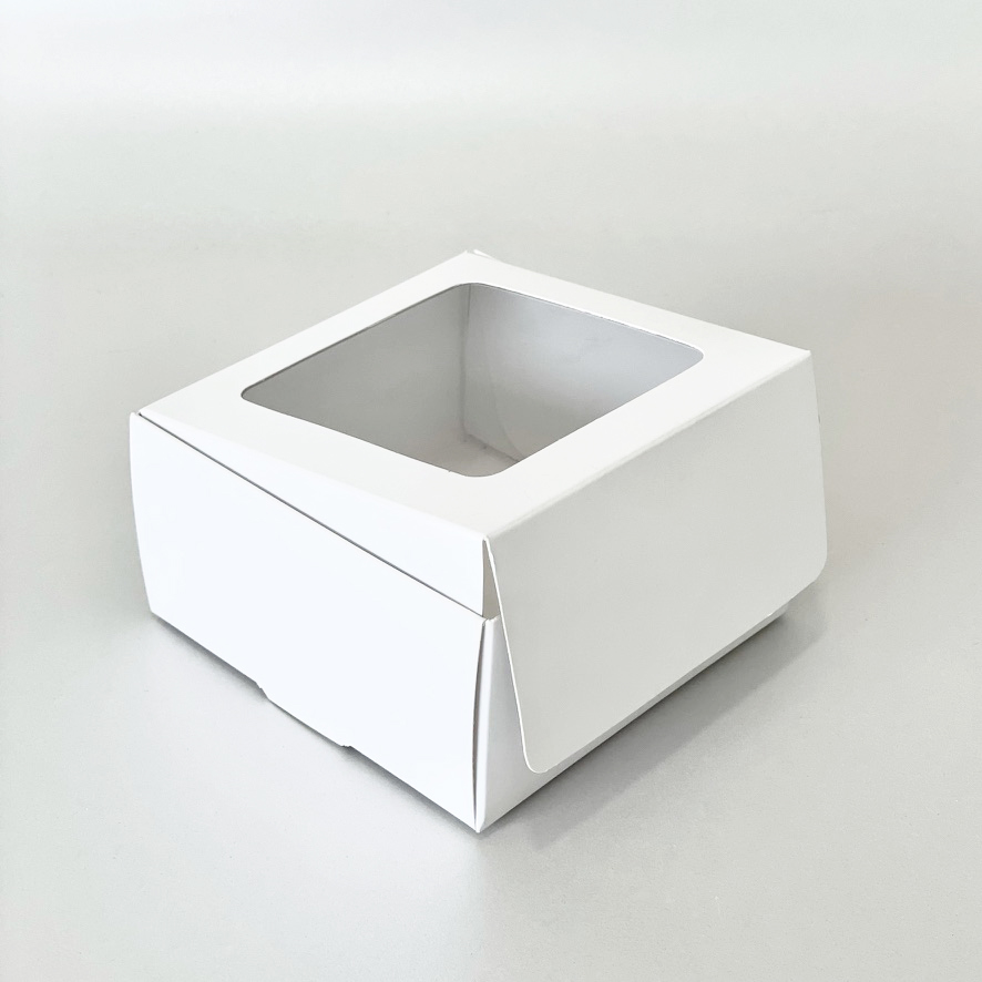 Caja con Tapa y Ventana Blanca | La Cajería